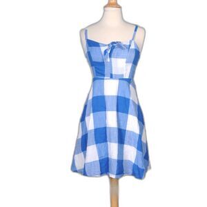 Old Navy Cotton Blend Blue Check Sundress Size XS